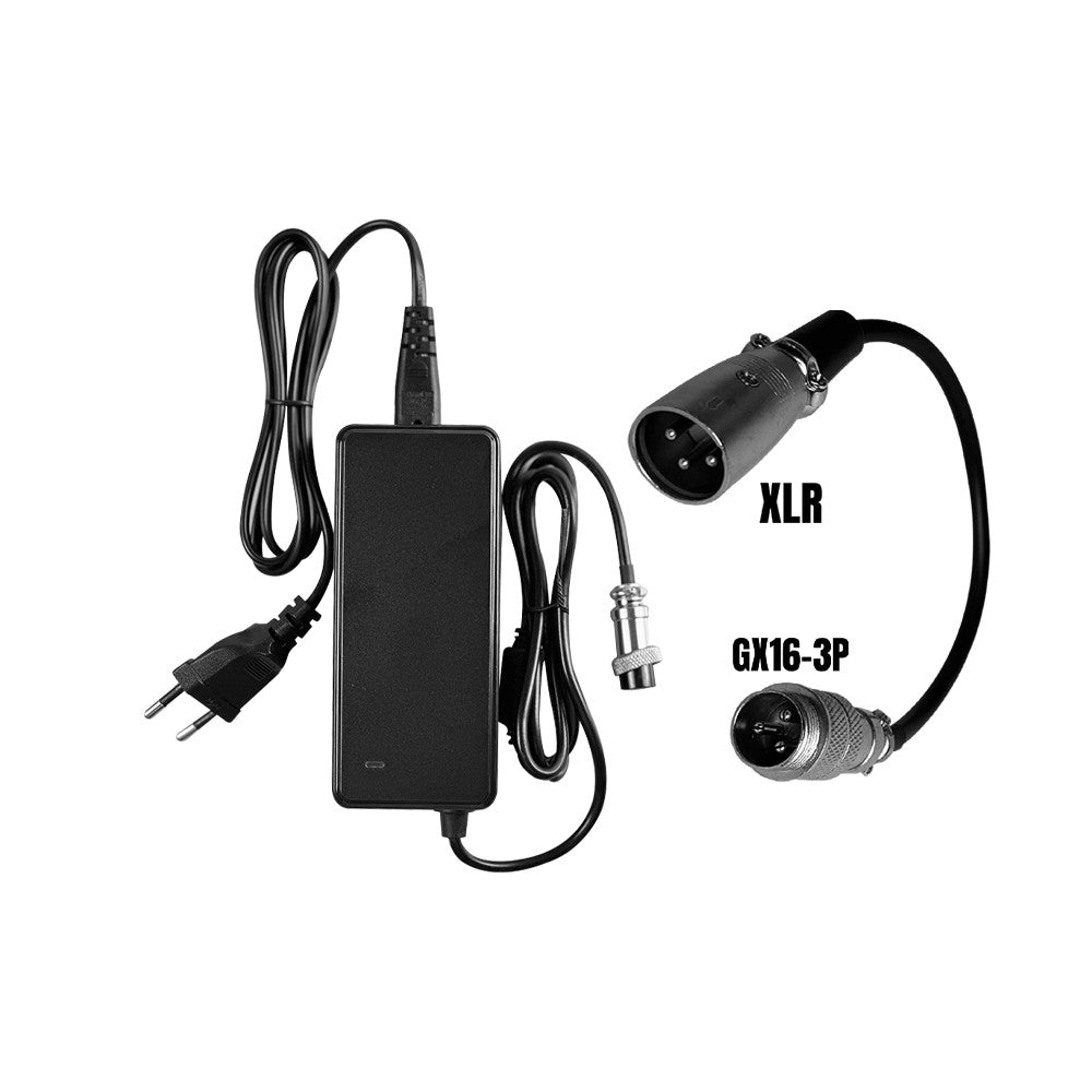 Chargeur 42V 2A Pour Batterie 36V (Connecteur GX16 3Pins Avec Adaptateur XLR)
