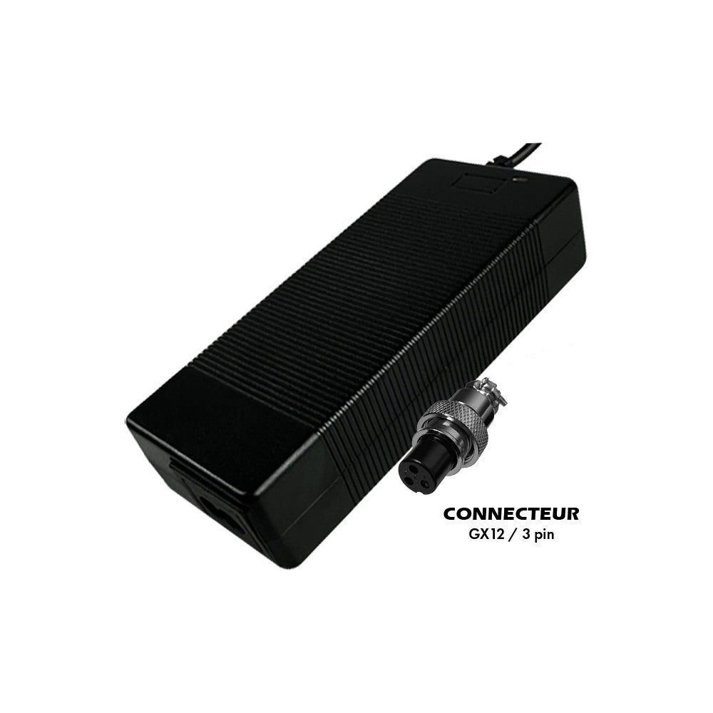 Chargeur 42V 2A Pour Batterie 36V (Connecteur GX12-3p)