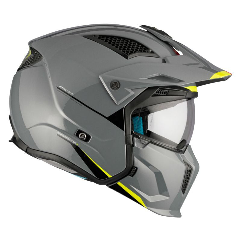 CASQUE TRIAL MT STREETFIGHTER SV UNI ARGENT BRILLANT