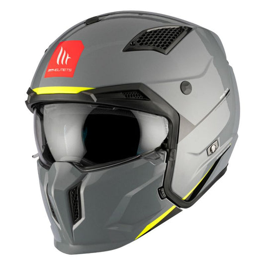 CASQUE TRIAL MT STREETFIGHTER SV UNI ARGENT BRILLANT