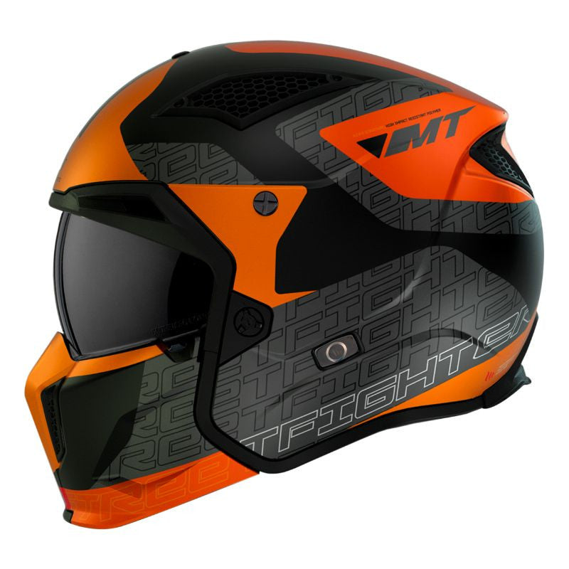 CASQUE TRIAL MT STREETFIGHTER SV TOTEM B4 GRIS/ORANGE MAT