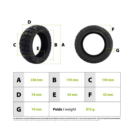 Pneu OFFROAD Renforcé 80/65-6