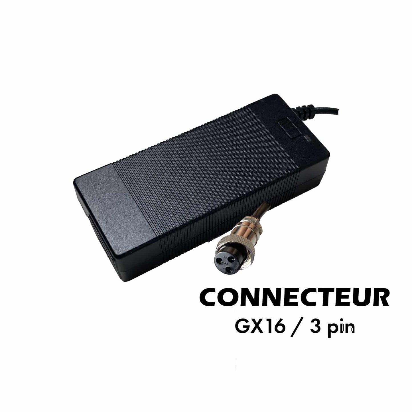 Chargeur 42V 3A Pour Batterie 36V (Connecteur GX16-3p)