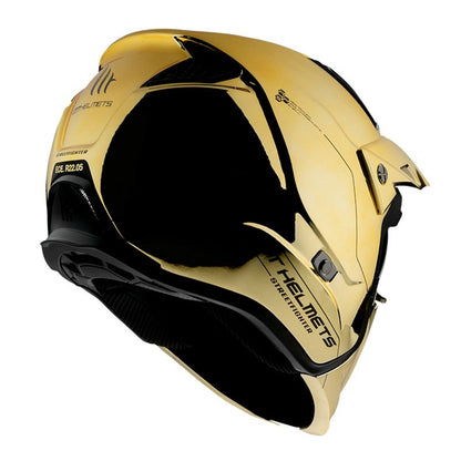 CASQUE TRIAL MT STREETFIGHTER SV UNI CHROME OR (taille S)