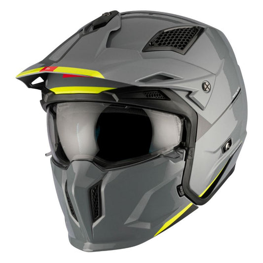 CASQUE TRIAL MT STREETFIGHTER SV UNI ARGENT BRILLANT