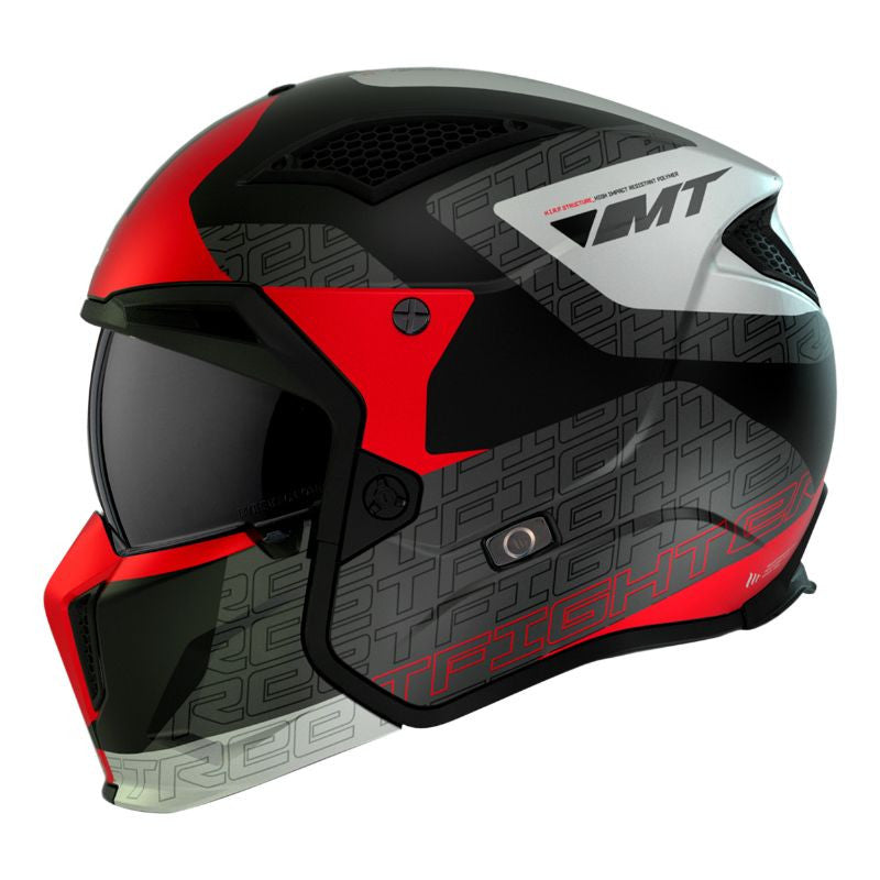 CASQUE TRIAL MT STREETFIGHTER SV TOTEM B15 GRIS/ROUGE MAT