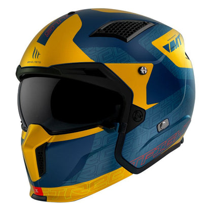 CASQUE TRIAL MT STREETFIGHTER SV TOTEM C3 BLEU/OR MAT