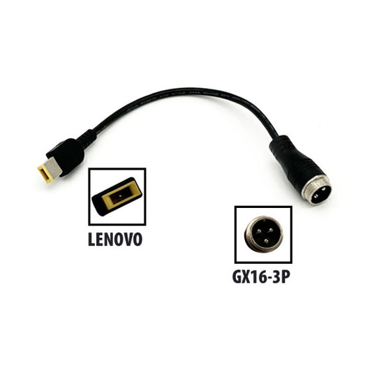 Adaptateur de Charge GX16 3Pins Male Vers Prise LENOVO