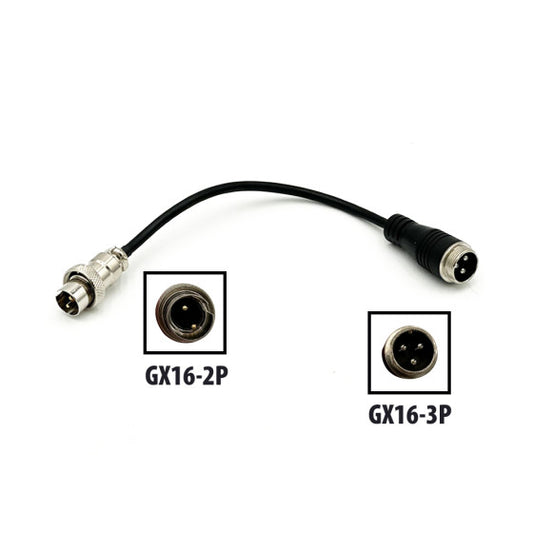 Adaptateur de Charge GX16 3Pins Male Vers GX16 2Pins NAMI