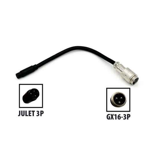 Adaptateur de Charge GX16 3Pins Male Vers JULET 3Pins