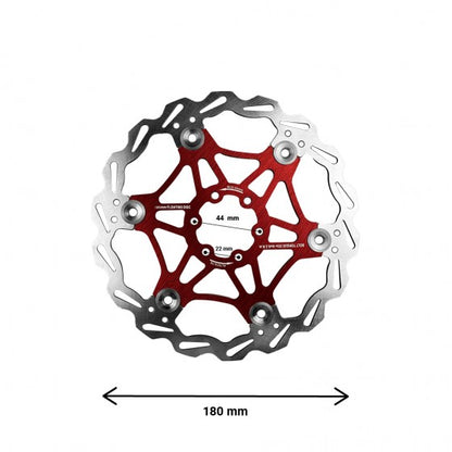 Disque de Frein Flottant 180mm (entraxe 44mm) Rouge