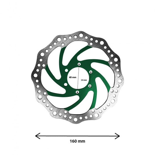 Disque de Frein R6 160mm (Entraxe 48mm) Vert