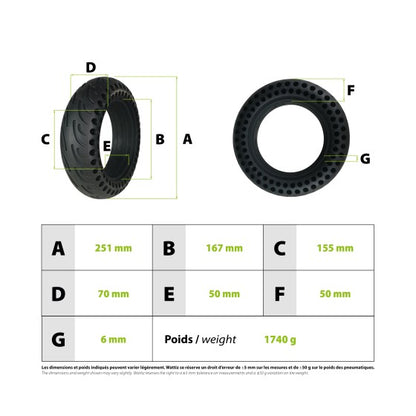 Pneu Plein 10x2.70-6.5